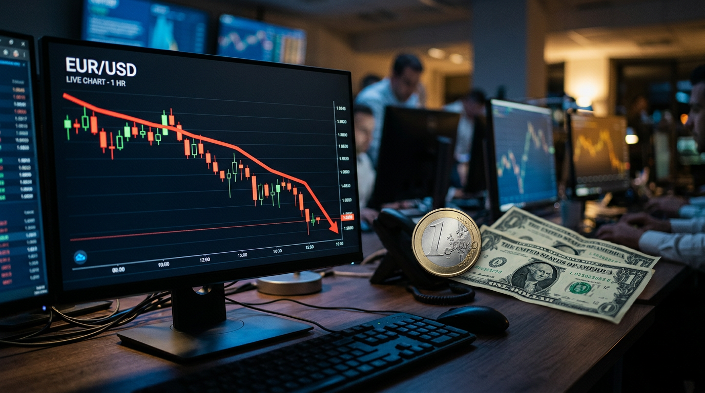 EUR/USD wackelt: Konjunktur-Dämpfer aus Paris setzt dem Euro zu