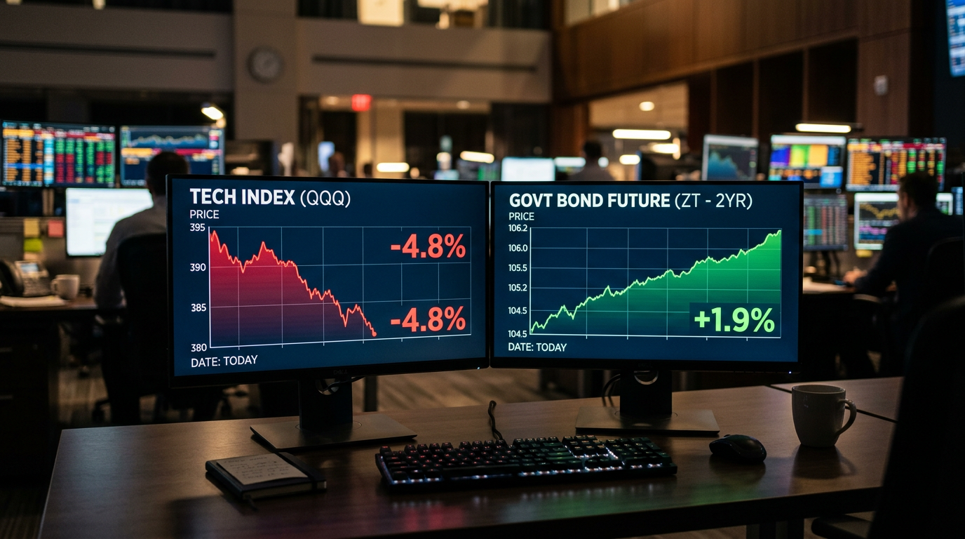 Tech-Beben treibt Anleger in den Bund-Future: Renditen sacken ab